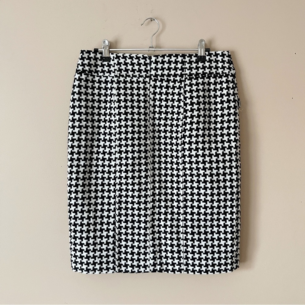 CATO | Houndstooth Peplum Pencil Skirt Sz 4 - Picture 5 of 6